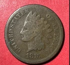 1876 US Indian Head Cent! Lower Mintage! Good! Old US Coin!