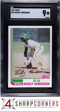 1982 TOPPS #610 RICKEY HENDERSON ATHLETICS HOF SGC 9