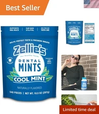 Zellie's Natural Cool Mint Mints 540 Count | Dentist-Approved Xylitol Formula