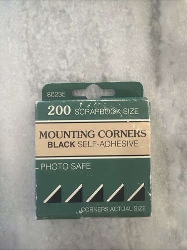 Vintage Mounting Corners Black Self-adhesive 