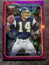 2024 Topps Chrome #172 Dan Fouts Magenta Speckle Refractor speckle #/399