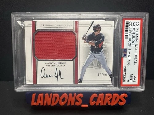 Aaron Judge 2017 Panini National Treasures RPA Rookie Auto RC 97/99 PSA 9 Mint