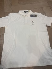 White Polo Ralph Lauren Polo Shirt Bear Logo New With Tags