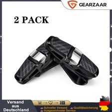 2x Brillenhalter für Auto Sonnenblende Doppelenden Halter mit Kartenkarten DE