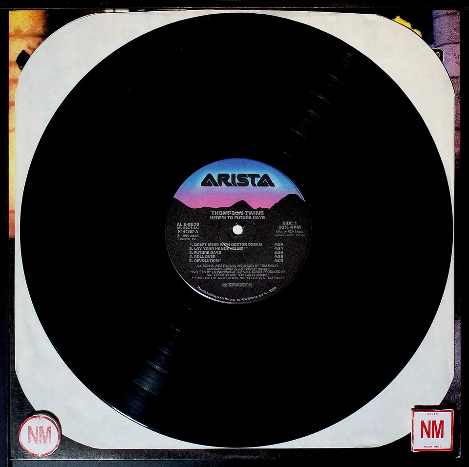 Thompson Twins - Here's To Future Days - LP record [NHB5-102] USA - Image 3 of 3