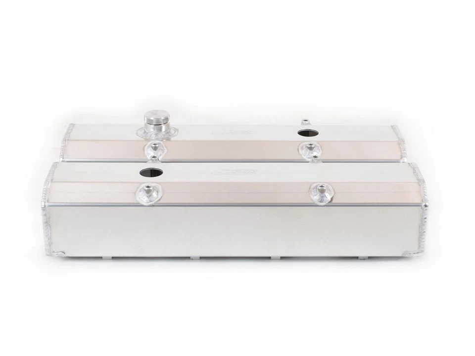 Cubiertas de válvula Canton 65-201 bloque pequeño para Chevy Fab aluminio con relleno y PCV P Foto 2 de 4