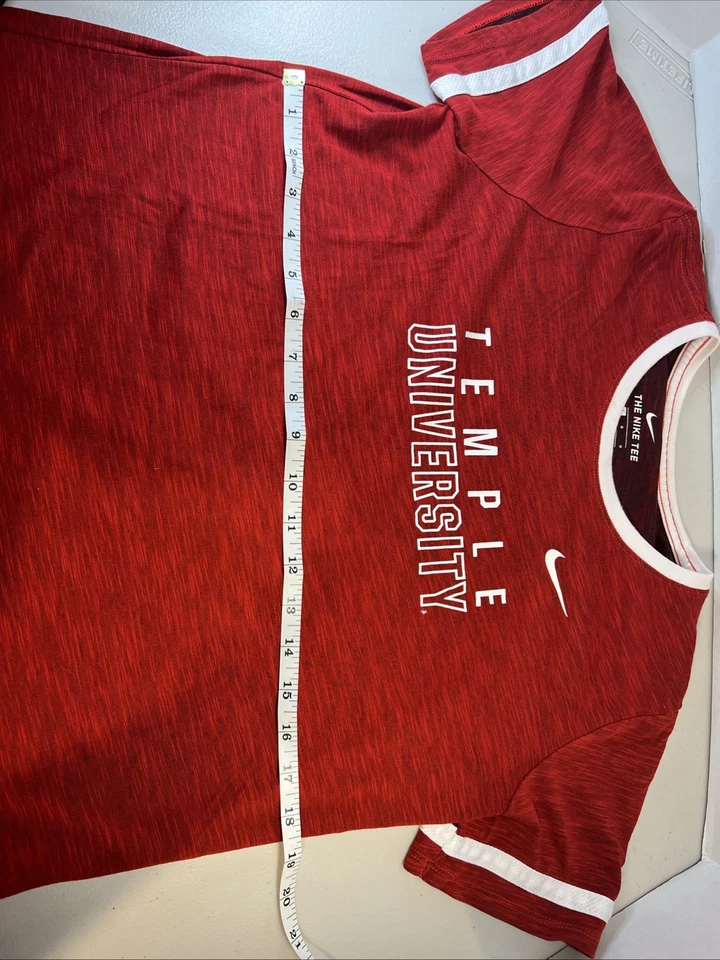 Camiseta para mujer Nike Dri-Fit corte atlético Temple University manga corta talla Lg Foto 4 de 4