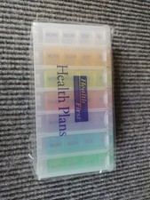 NEW Weekly Pill Box 4x-A-Day Plastic Health First Travel