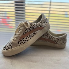 Madewell Animal Print Calf Hair Leather Sneakers Women  s Size 8