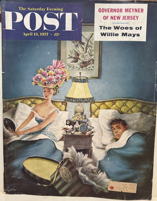 Willie Mays In Saturday Evening Post 4/13/57. Great Ads (Lucy)