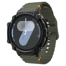 For Galaxy Watch 7 44mm, Spigen Rugged Armor Watch Case, Matte Black