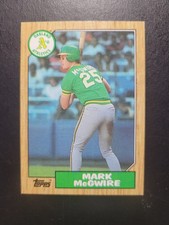 1987 Topps # 366 Mark McGwire Baseball Card, Athletics