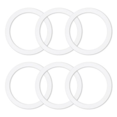 6 Pcs Gasket Seal Rings for Bialetti Moka Express Dama 9 Cups - 9 Cups, White 