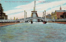 Antique Postcard, Shoot the Chutes, Dreamland,  Coney Island, Brooklyn NY*