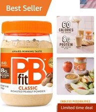 PBfit 8 Ounce Classic Peanut Butter Powder, Powdered Peanut Butter Spread Fro...