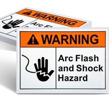 ForraFun 10 Pack Warning Arc Flash and 5 x 3.5 inches, orange, white, black