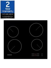 Image of Samsung Black Ceramic Hob 57cm 4 Cooking Zones Touch Control Child Lock C61R2AEE
