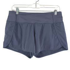 Lululemon Run Times Short II 4" Womens Size 6 Blue Gray Solid Workout SS-2200