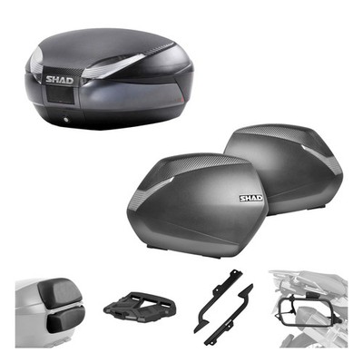 SHAD SH48 Grey and SH36 Carbon Complete Kit for Benelli TRK 702 X 700 ABS 2023-2