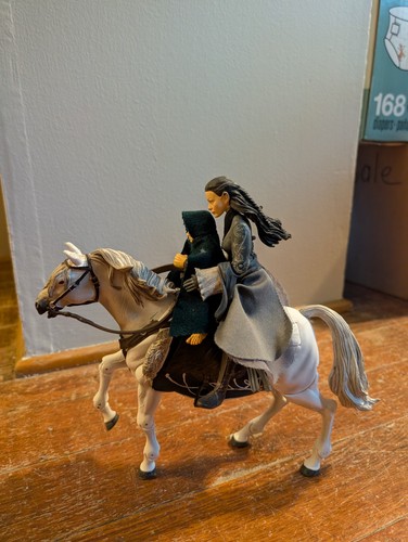 The Lord of the Rings Arwen & Frodo Collectible Horse Figurine Detailed Clothing