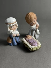VINTAGE HOMECO INTERIOR CHILD NATIVITY 3 PIECE JESUS JOSEPH SHEPARD TAIWAN 5258
