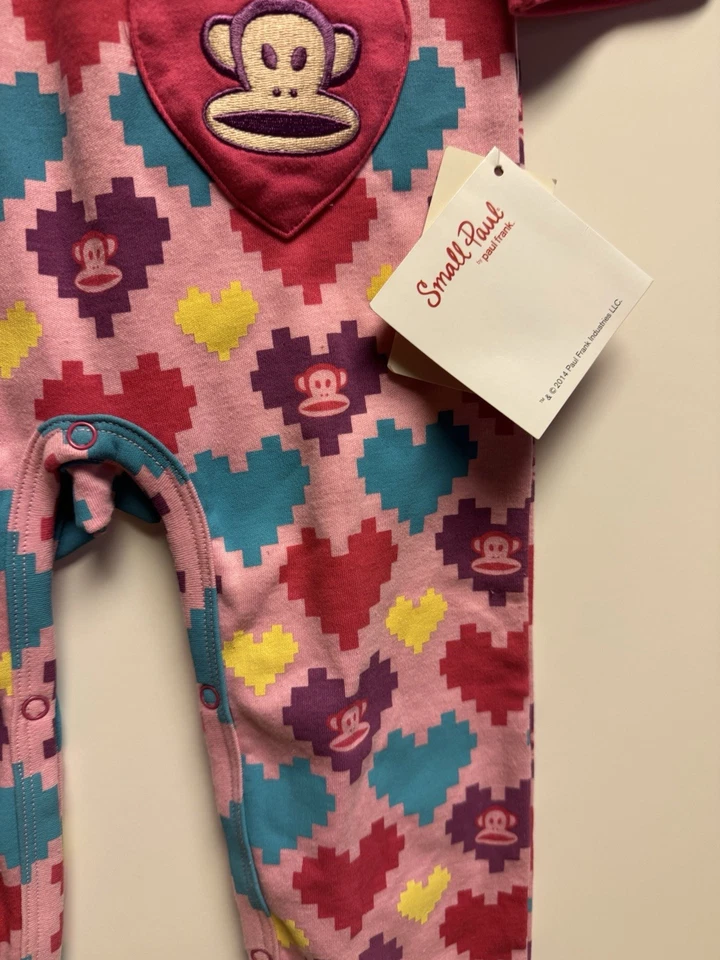 Mameluco magnético pequeño Paul de Paul Frank niñas 1 pieza 24 meses Monkey Theme Foto 3 de 4