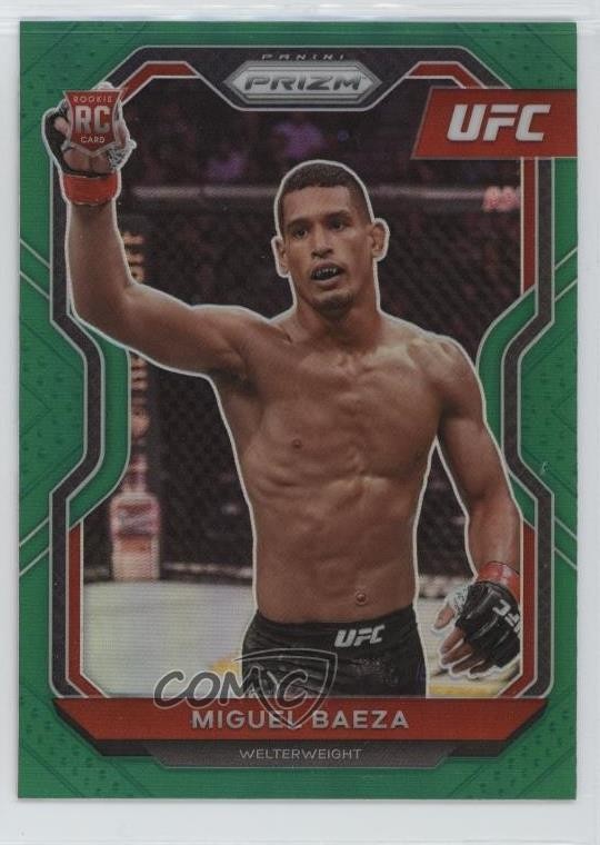 2021 Panini Prizm UFC Green Prizm Miguel Baeza #92 1ez8
