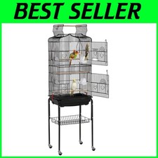 Rolling Bird Cage for Cockatiels  Finches