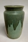 Antique Roseville Art Pottery Vase Carnelian I Green Drip Glaze