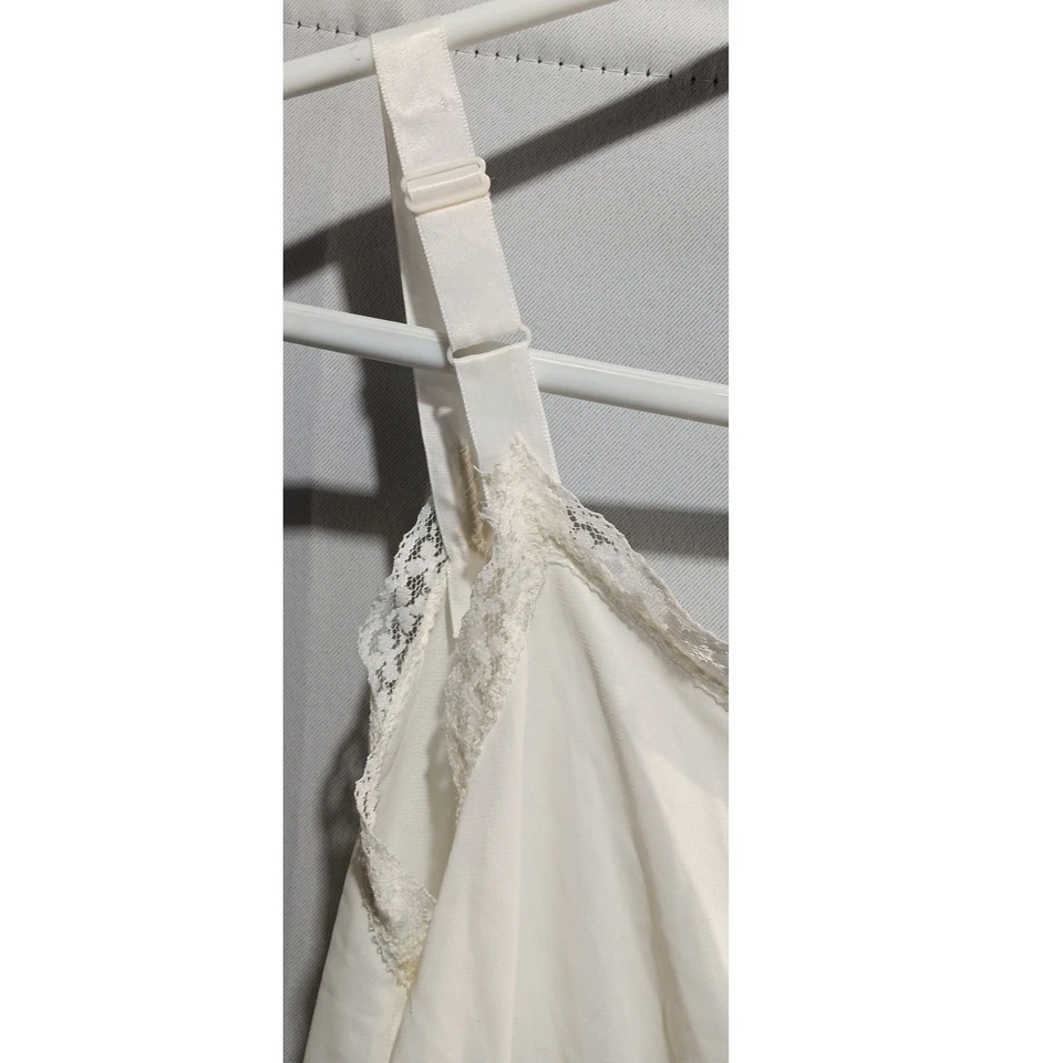 Her Majesty Girl's Vintage Lace Ruffle Slip Dress White Size 10 Cottagecore - Image 4 of 4