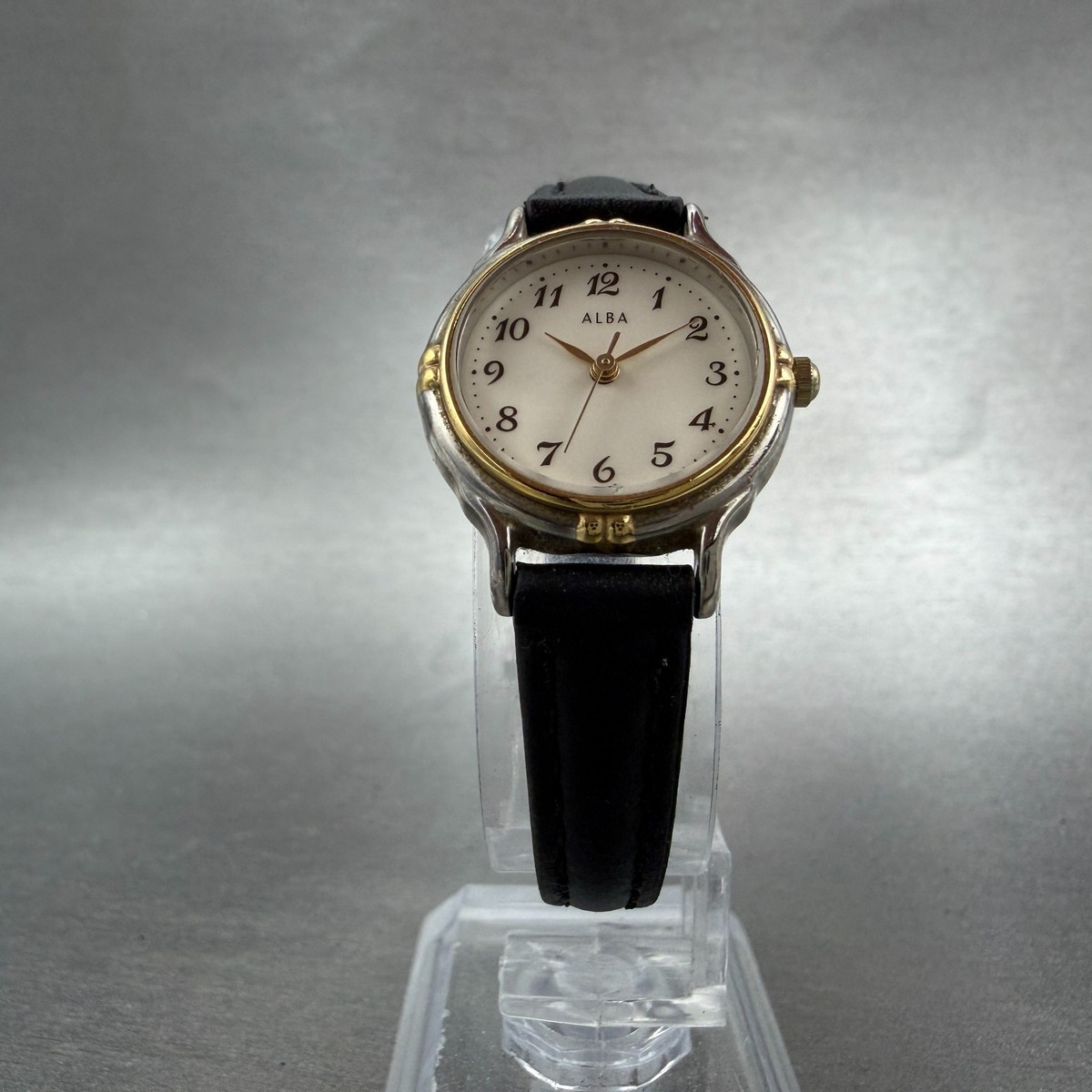Seiko Alba Watch Women 23mm White Dial Two Tone Round 1N01-0EM0 