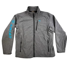 Ariat Logo 2.0 Softshell Jacket Mens Size XL Gray Wind & Water Protection