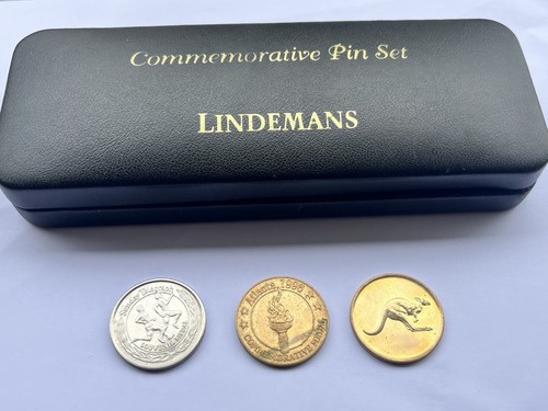 Sydney 2000 Olympic Games Lindemans Commemorative 4 Pin Set With Case 3 medallio - Picture 1 of 12
