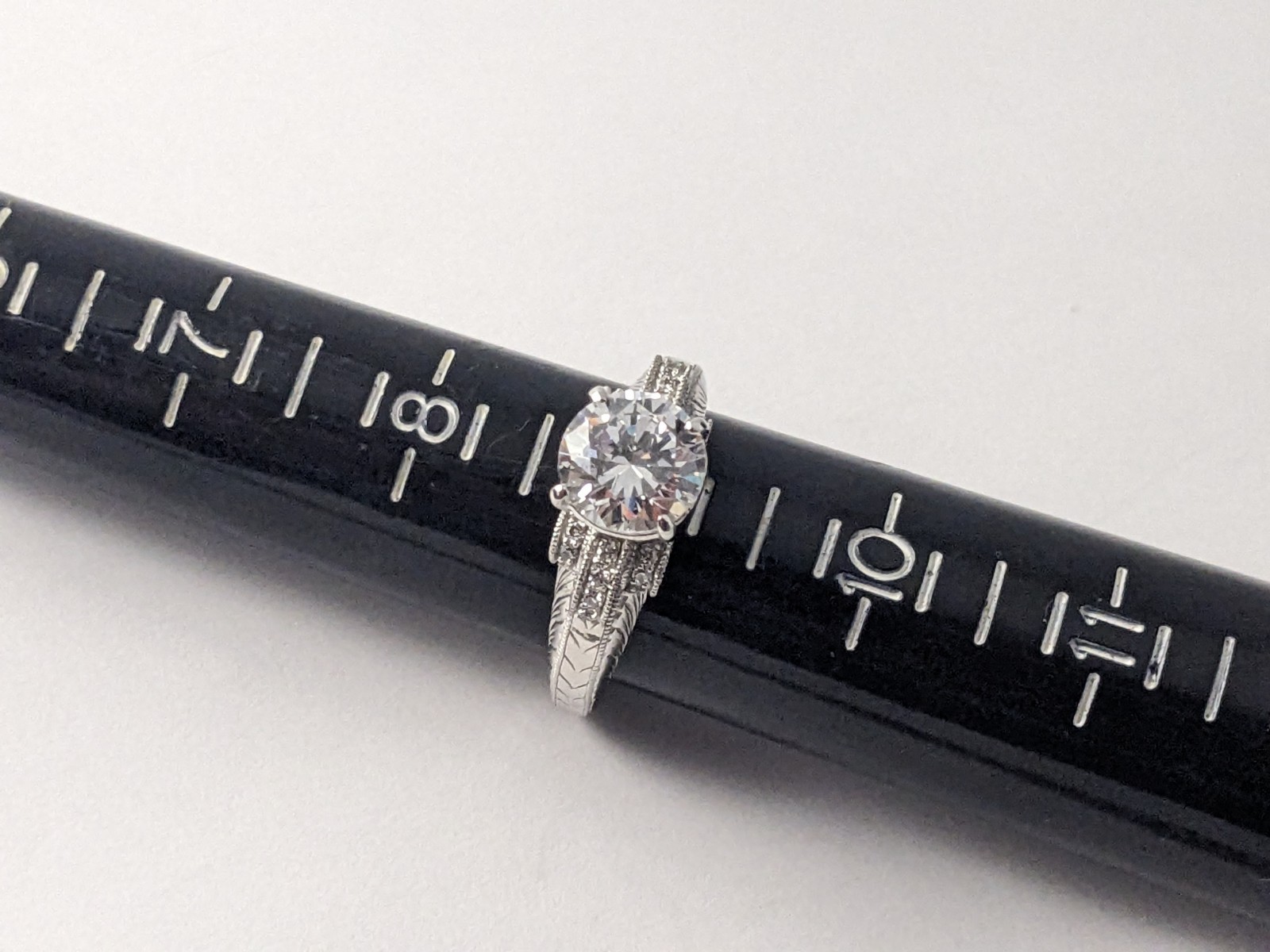 Solid Sterling Silver 9mm Round Cut Clear Stone B… - image 12