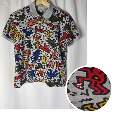Lacoste x KEITH HARING Mens Allover Figures Special Edition Polo