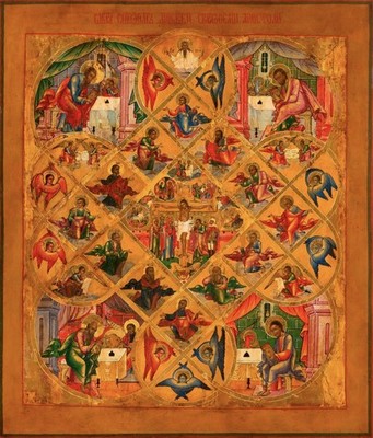 Lord Jesus Christ the Savior and the Twelve Apostles ''Union of Love'' icon