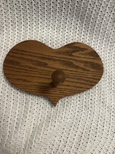 Vtg Wooden Heart Peg Hook Small 9  