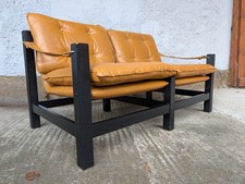 Safari Sofa Couch Vintage 2er Clubsofa Cognac Retro Danish 60er Mid Century 60s