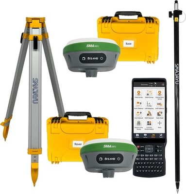 SMA26Plus RTK GPS Rover Base Station 1cm Accuracy 60°IMU Tilt Survey Tripod&Pole