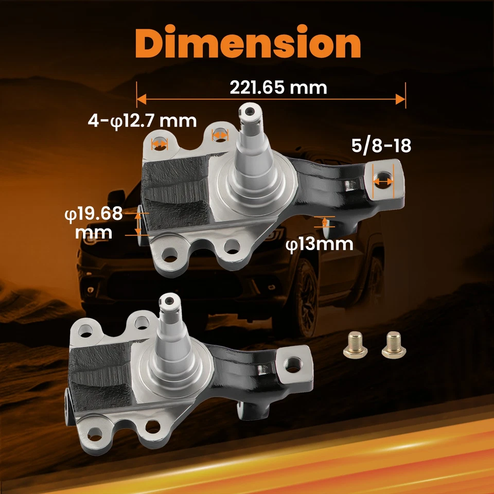 Husillos de caída de 2 pulgadas para Chevy Chevelle Malibu El Camino Pontiac GTO 1964-72 Foto 4 de 4