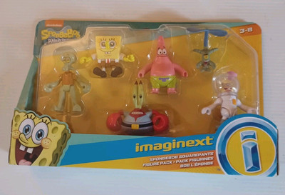 Imaginext SPONGEBOB SQUAREPANTS 6 Pk Patrick Plankton Squidward Krabs Sandy NEW 