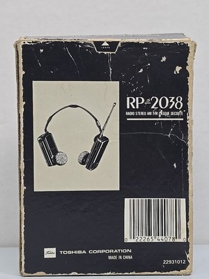 Toshiba RP-2038 Collapsible Headphones Dynamic Power Light Weight