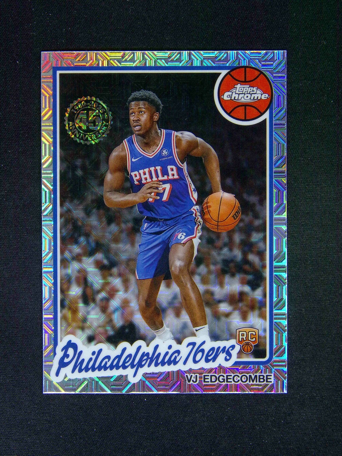 2025-26 Topps Flagship VJ Edgecombe RC 1980-81 45th Chrome Basketball Mojo