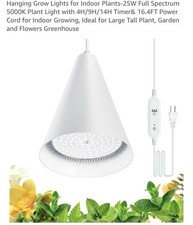 "25W Full Spectrum Grow Light with Timer for Indoor Plants and Gardens"