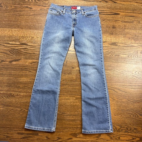 Vintage Levis Superlow Stretch Jeans Womens 9 M Blue Bootcut Low Rise Y2K Denim - Image 1
