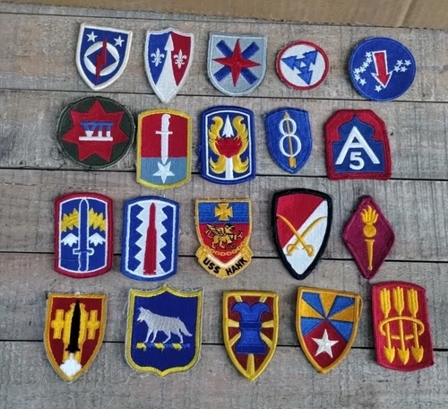 Vintage Lot of 20 World War 2 US And Post W W 2? Army / Military Patches