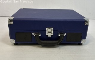 Victrola 3 Speed Suitcase Vinyl Record Turntable Player Blue Tested