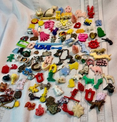 Vintage Gumball Machine & Cracker Jack Charms, Over 100
