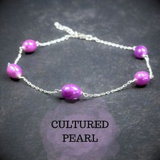 Cultured Pearl Bracelet - Pink - 8-9 inches -...