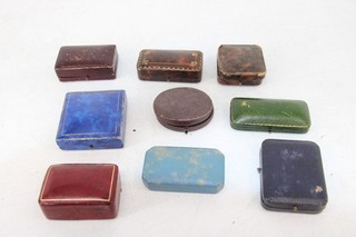 T x9 Antique Jewellery Boxes Including Sheffield Goldsmiths James Walker Etc